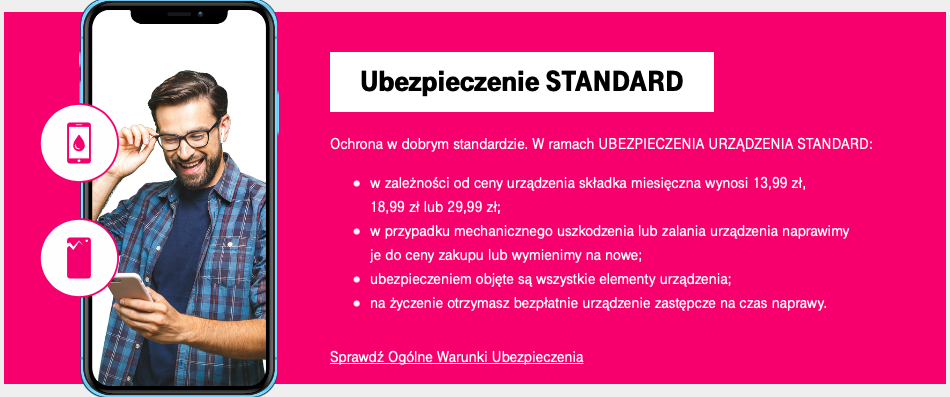 ubezpieczenie smarfon standard t-mobile